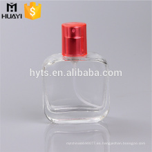 botella de perfume de cristal rectangular 25ml